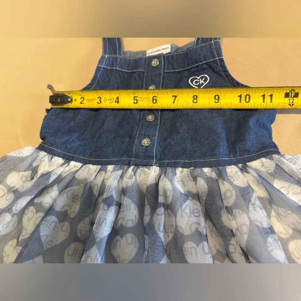 Calvin Klein Jeans Blue and White Heart Dress‎